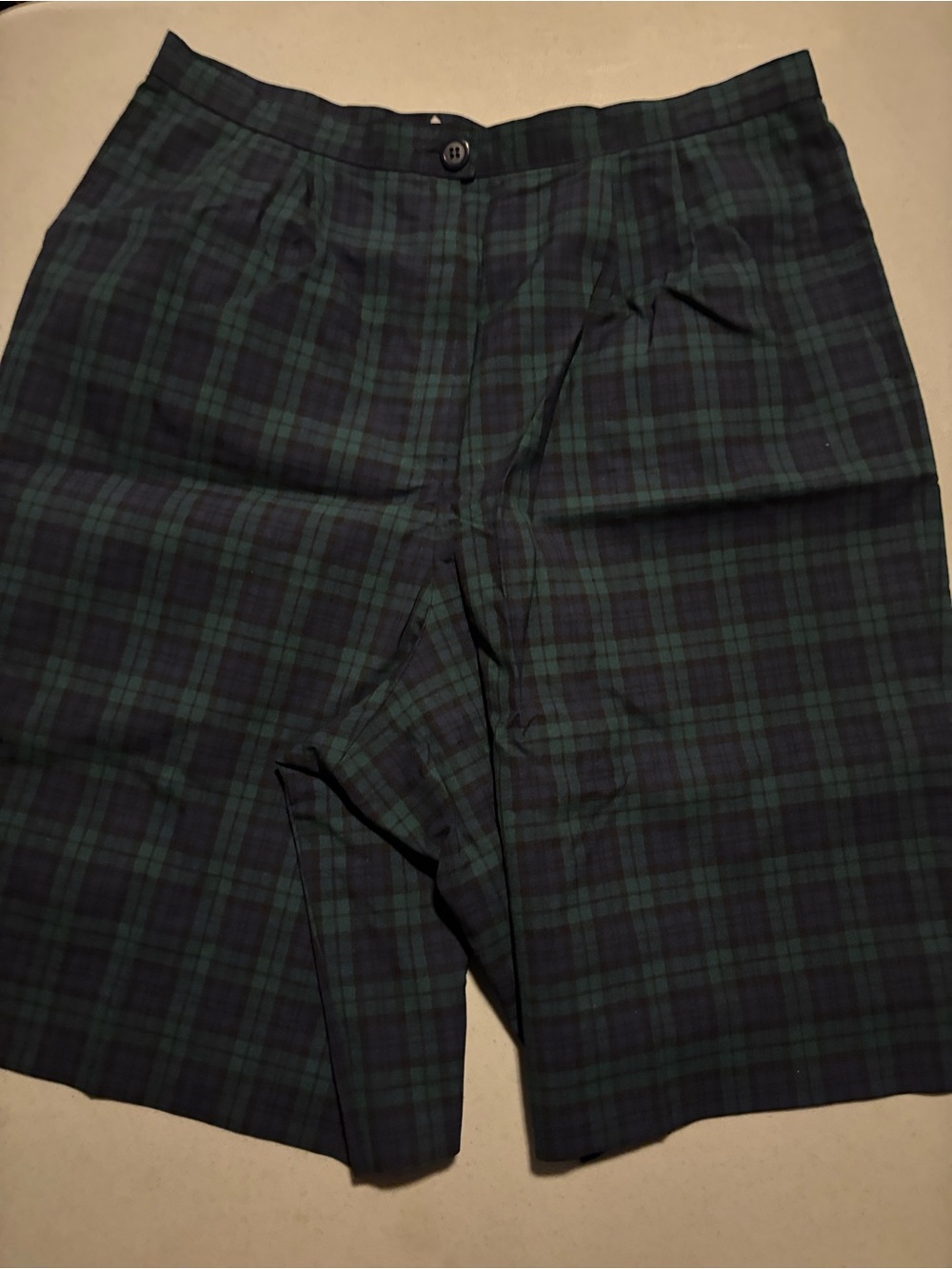 Vintage Pendleton Authentic Black Watch Tartan Virgin Wool Plaid Shorts Size 16